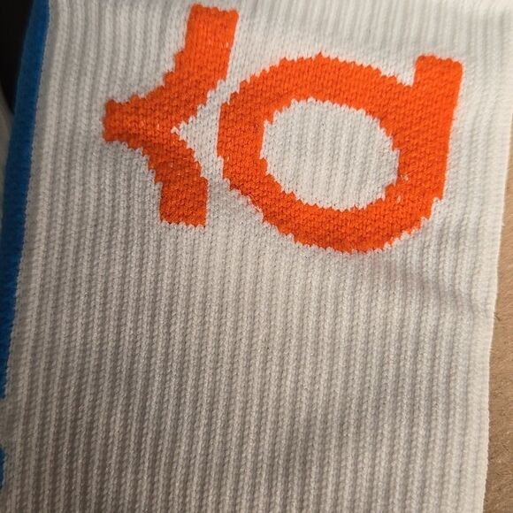 Nike size small socks 1 Pair Dri Fit Higg Tube White Orange Blue Lightening Bolt - Picture 9 of 16